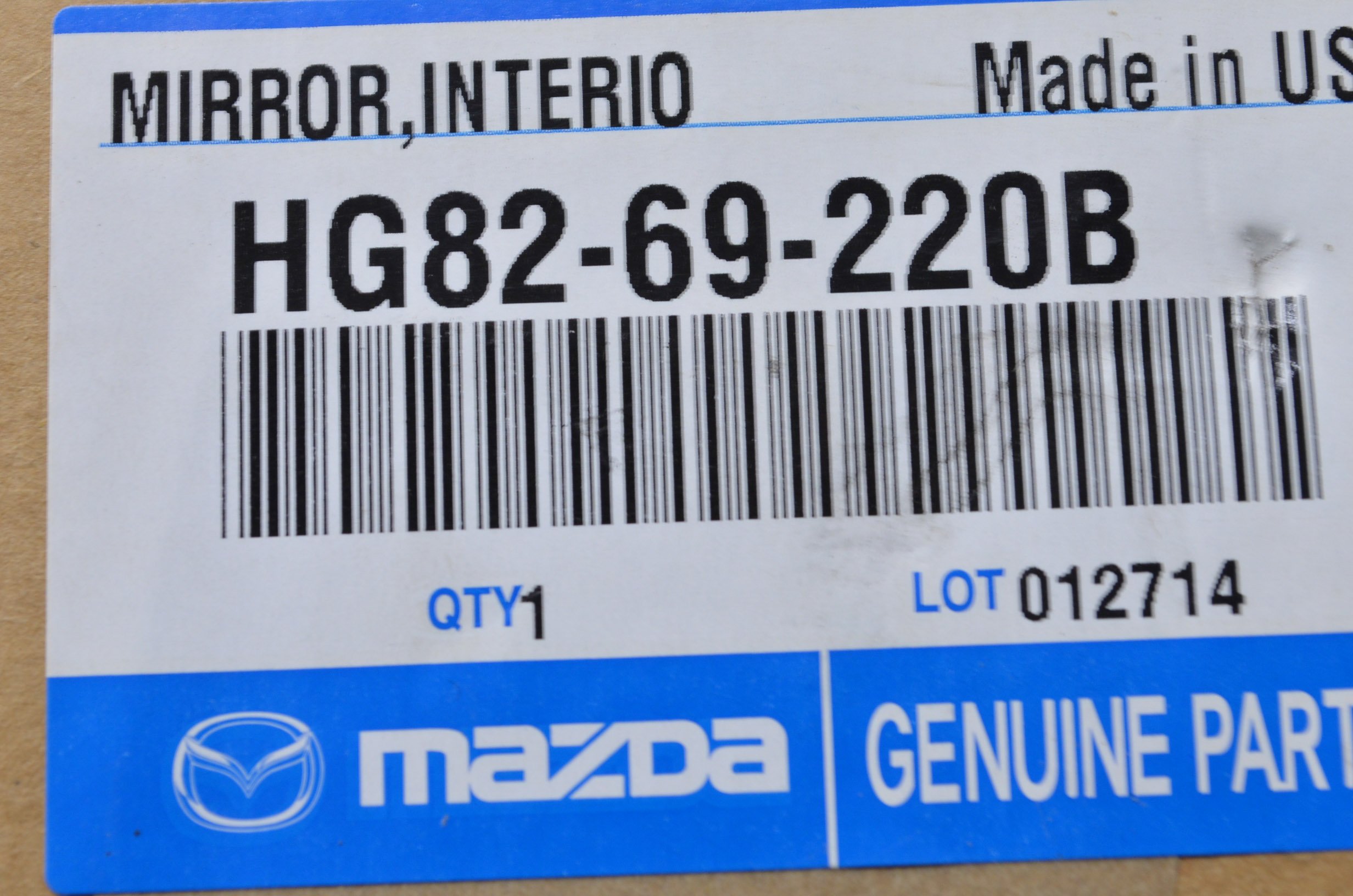 Amazon.com: Mazda Rear View Mirror - HG82-69-220B : Automotive